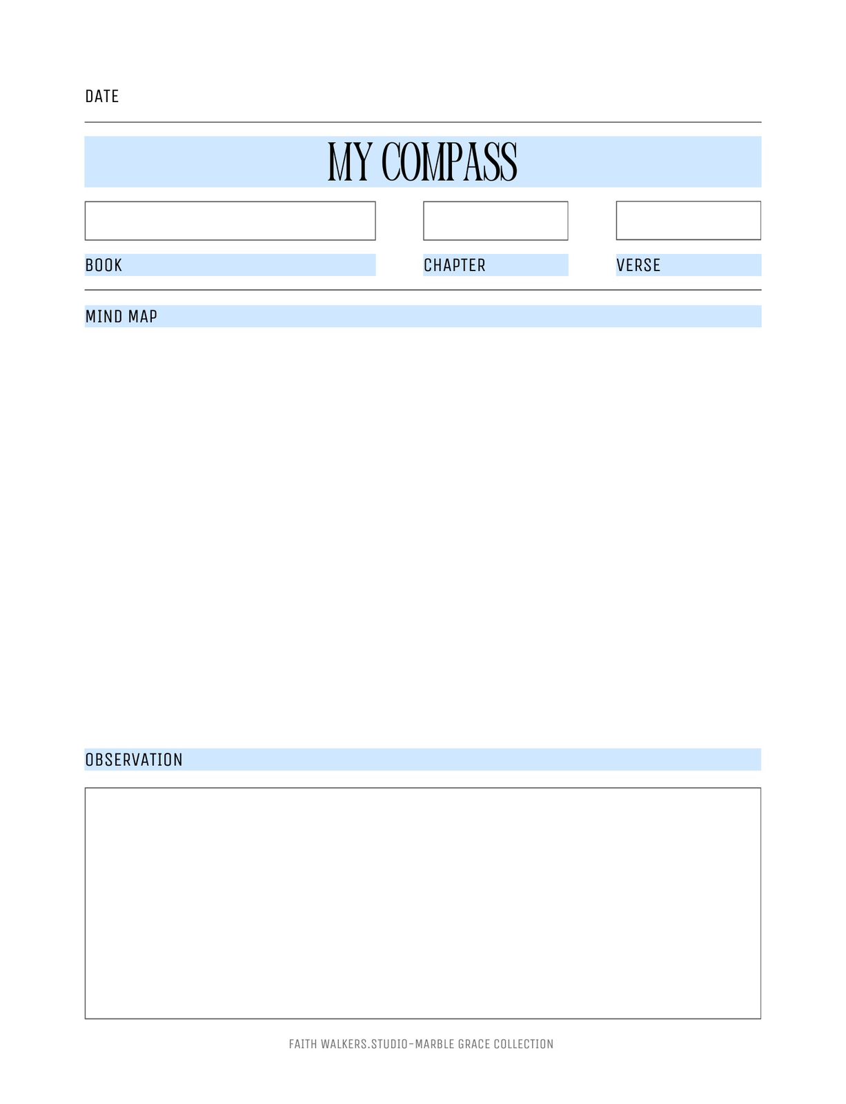 Marble Grace Collection - Blue